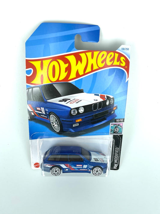 Hot Wheels 1:64 scale diecast model - BMW M3 Blue Metallic Wagon (E30) HW Modified 2024 New/Sealed/LongCard