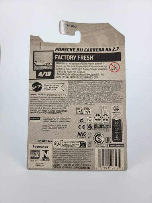 Hot Wheels 1:64 scale diecast model - Porsche 911 Carrera RS 2.7 Red Factory Fresh 2024 New/Sealed/LongCard