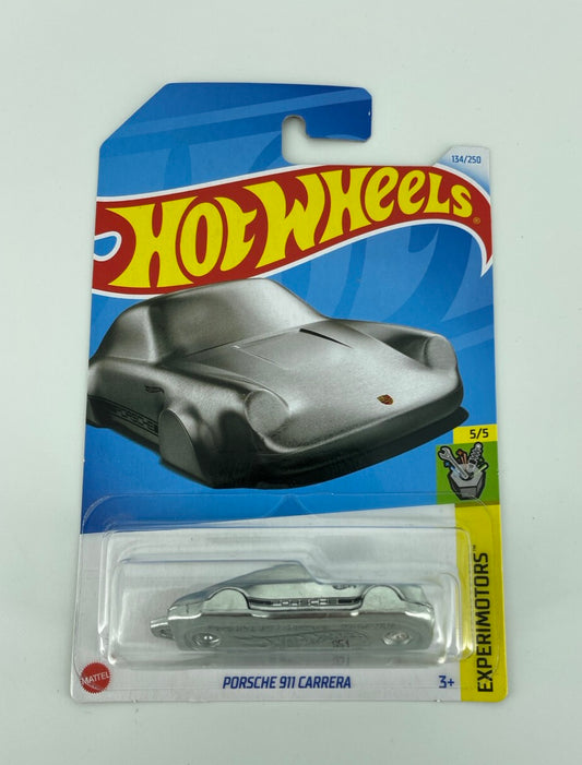 Hot Wheels 1:64 scale diecast model - Porsche 911 Carrera Sliver Experimotors 2024 New/Sealed/LongCard