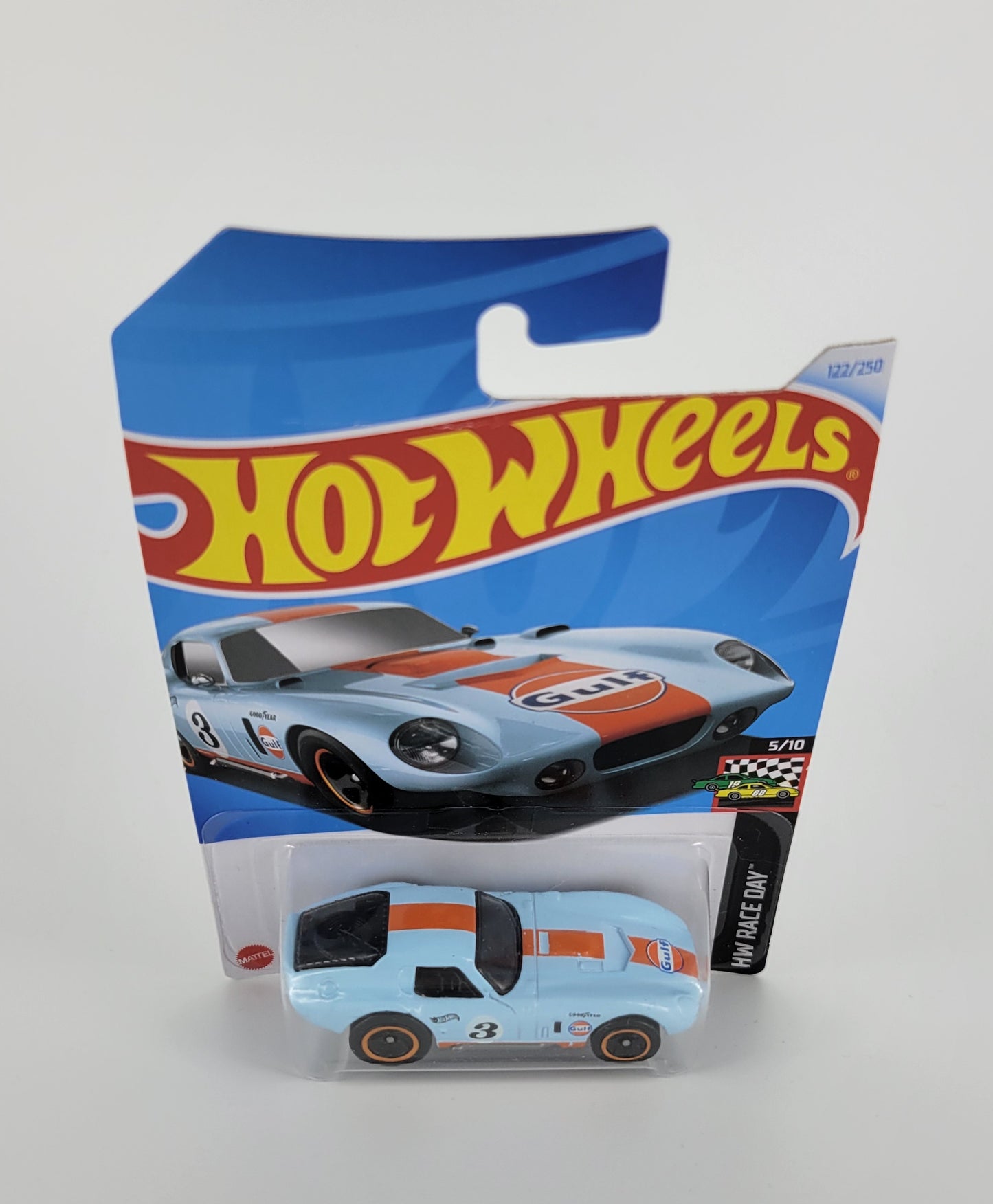 Hot Wheels 1:64 scale diecast model - Shelby Cobra "Daytona" Coupe HW Race Day 2024 New/Sealed/LongCard