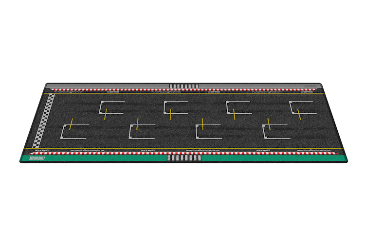 LUNCHBOX Dis-Play Mat 1:64 scale Racetrack grid scene