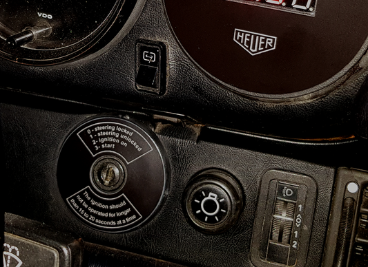 IGNITION SWITCH COVER DECAL - ENGINE START PROCEDURE 911(1974–1998) OEM LOOK