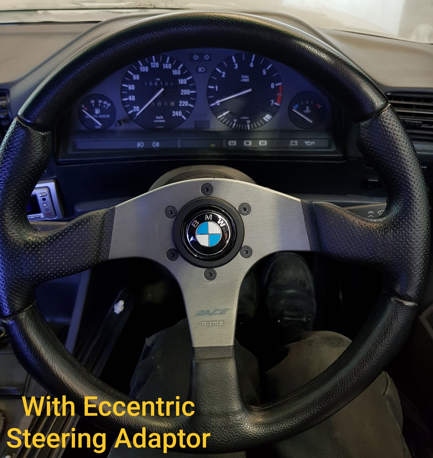 Eccentric steering wheel adaptor spacer offset MOMO/OMP/SPARCO/NRG Aluminium