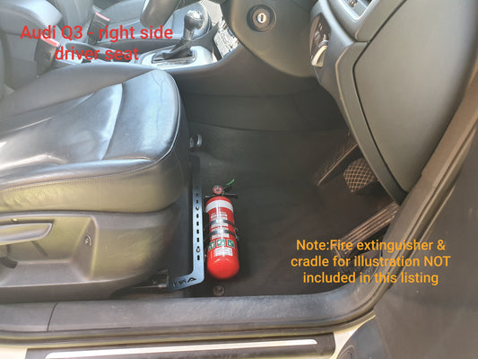 Fire Extinguisher Bracket to suit Audi/VW/Skoda (VAG) Lightweight Aluminium Alloy