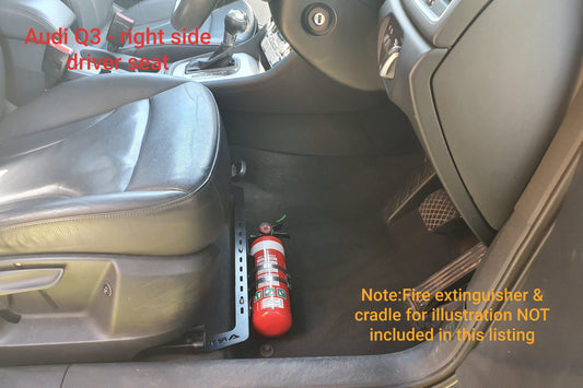 Fire Extinguisher Bracket to suit Audi/VW/Skoda (VAG) Lightweight Aluminium Alloy