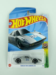 Hot Wheels 1:64 scale diecast model - Porsche 904 Carrera RS GTS Silver HW Exotics 2024 New/Sealed/LongCard