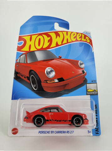 Hot Wheels 1:64 scale diecast model - Porsche 911 Carrera RS 2.7 Red Factory Fresh 2024 New/Sealed/LongCard