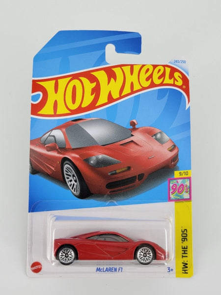 Hot Wheels 1:64 scale diecast model - McLaren F1 Red HW The 90s 2024 New/Sealed/LongCard