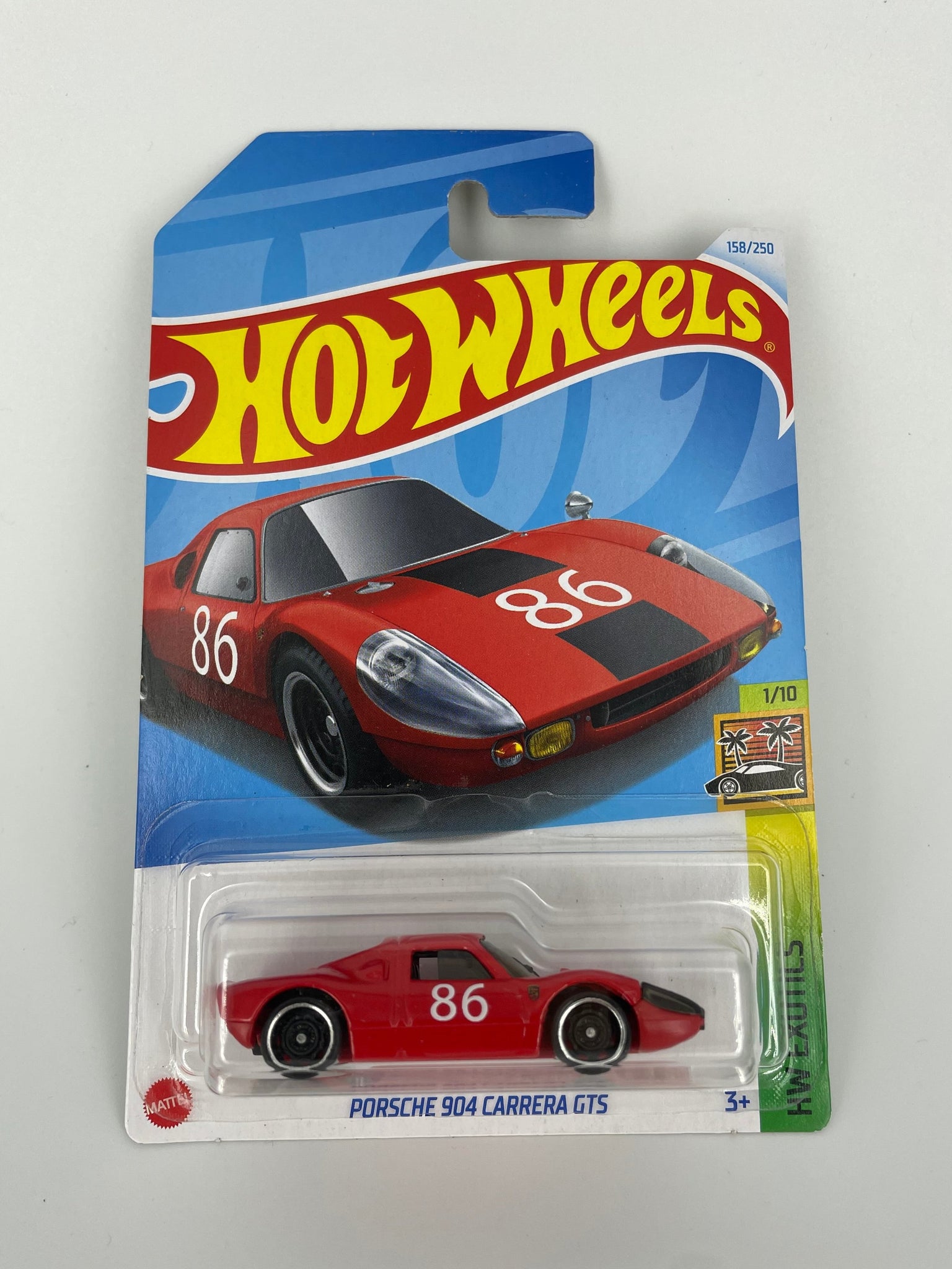 Hot Wheels 1:64 scale diecast model - Porsche 904 Carrera RS GTS Red HW Exotics 2024 New/Sealed/LongCard