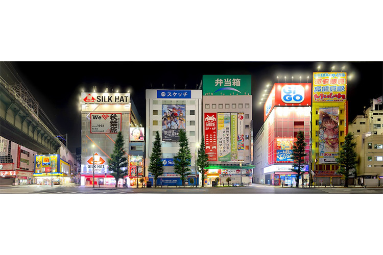 LUNCHBOX Backdrop Akihabra Night Japan