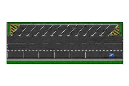 LUNCHBOX Dis-Play Mat 1:64 scale 45deg carpark scene