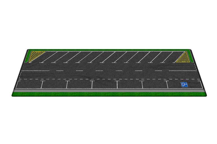 LUNCHBOX Dis-Play Mat 1:64 scale 45deg carpark scene