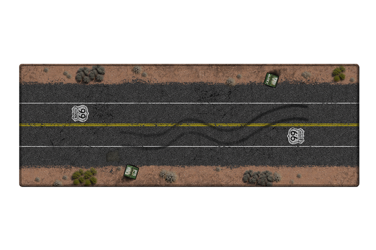 LUNCHBOX Dis-Play Mat 1:64 scale Route 66 freeway scene