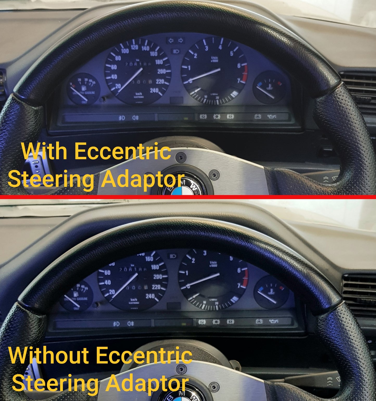 Eccentric steering wheel adaptor spacer offset MOMO/OMP/SPARCO/NRG Aluminium