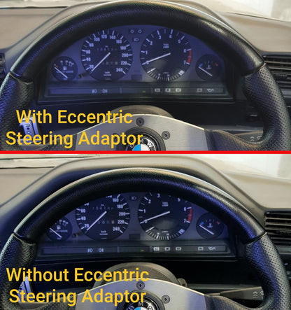 Eccentric steering wheel adaptor spacer offset MOMO/OMP/SPARCO/NRG Aluminium