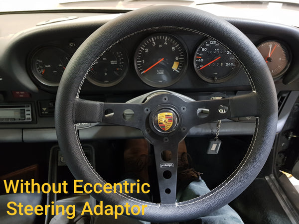 Eccentric steering wheel adaptor spacer offset MOMO/OMP/SPARCO/NRG Aluminium