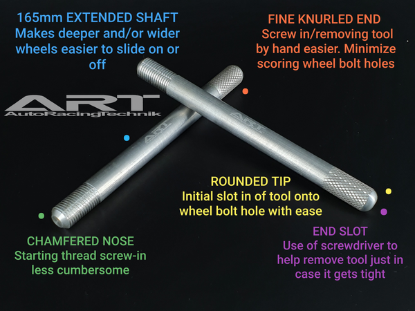 Wheel Fitting Guide Tool Set M14x1.5mm - 2pc Kit -Lug Guide Aluminium (VER 1.2)