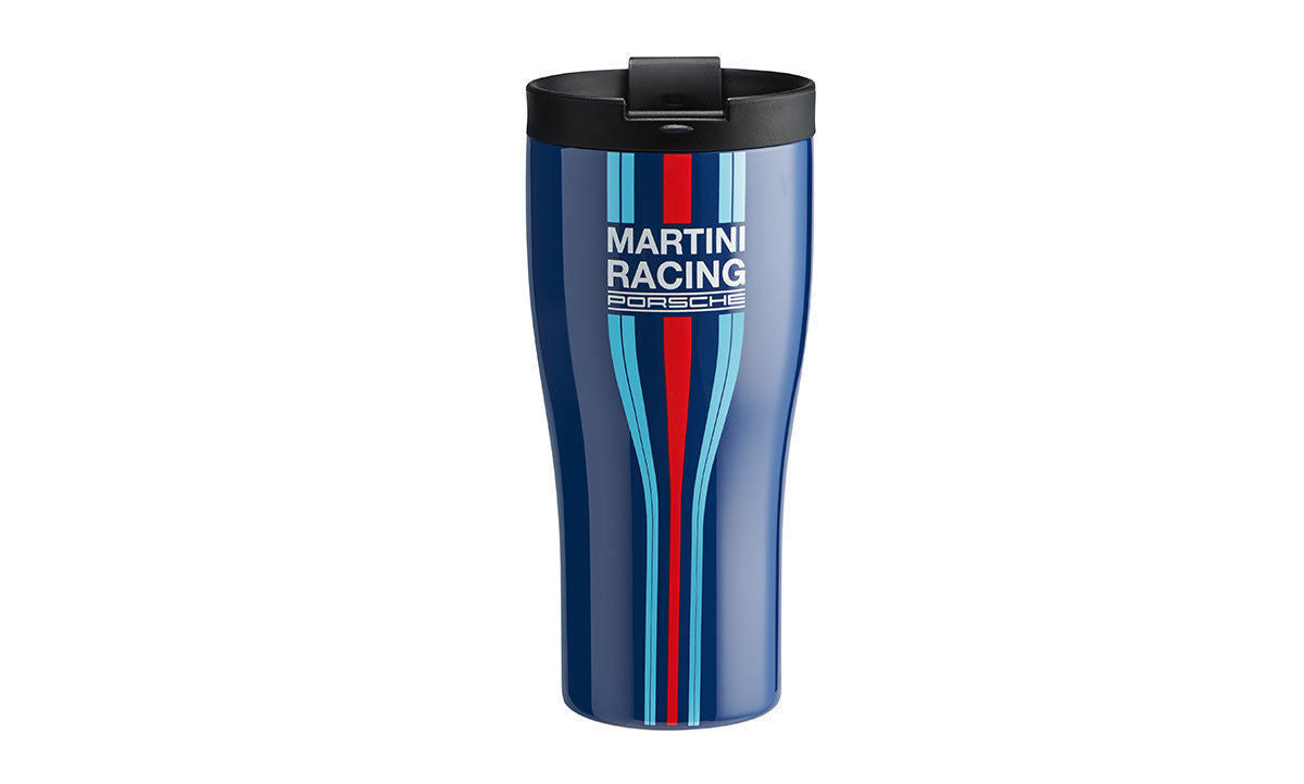 Porsche Martini Racing Travel Mug Thermal Insulating Cup Stainless Steel Blue
