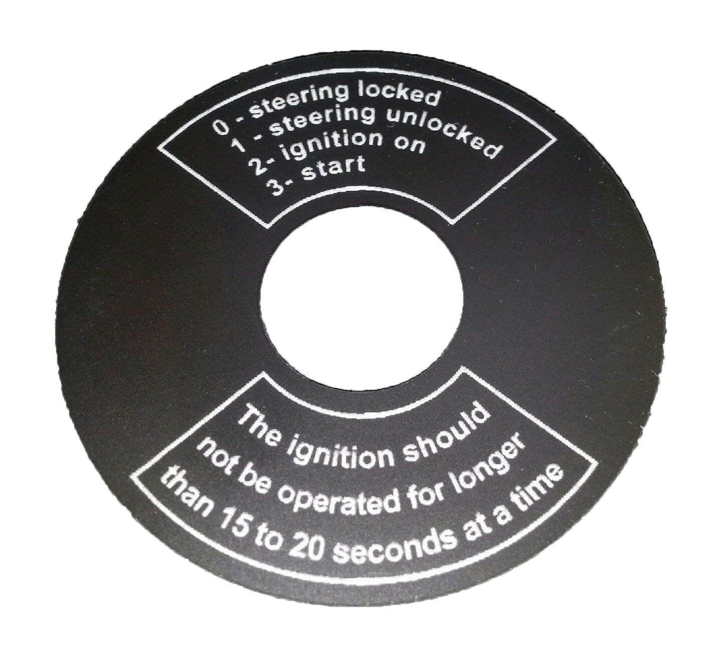 IGNITION SWITCH COVER DECAL - ENGINE START PROCEDURE 911(1974–1998) OEM LOOK